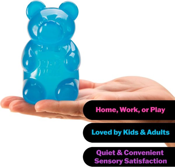 Schylling NeeDoh Gummy Bear - Sensory Fidget Toy with Jelly-Like Filling - 3.5 Tall - Colors May Vary (Pack of 1)