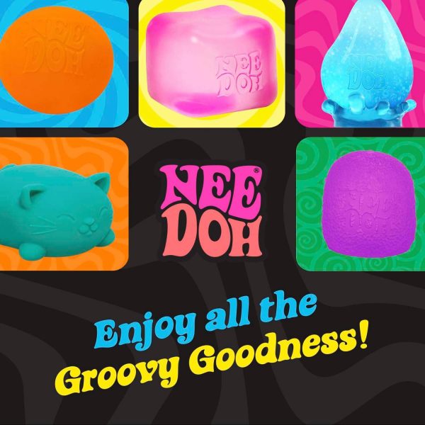Schylling NeeDoh Nice Cube Swirl - Sensory Toy with a Super Solid Squish - Unique. Swirling Color Blend - Color May Vary (1 Per Pack)